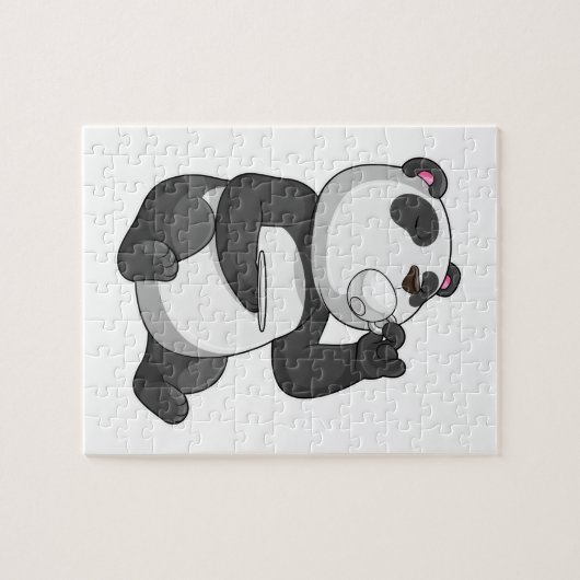 Panda mit Teecup Puzzle (Horizontal)