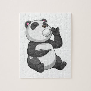 Panda mit Teecup Puzzle