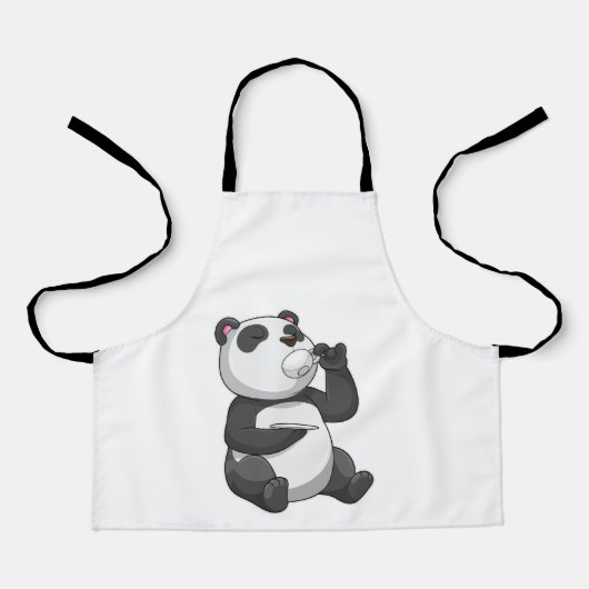 Panda mit Teecup Schürze (Vorderseite)