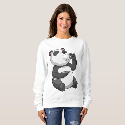 Panda mit Teecup Sweatshirt (Vorne ganz)