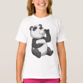 Panda mit Teecup T-Shirt (Vorderseite)