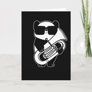 Panda mit Tuba Music Tubaist Orchestra Tubist Karte