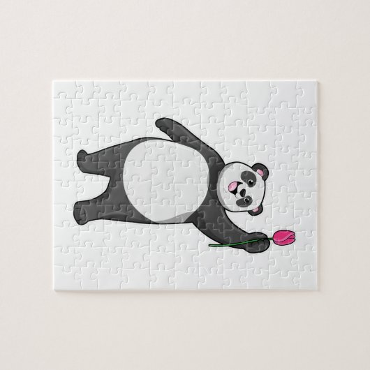 Panda mit Tulip Puzzle (Horizontal)