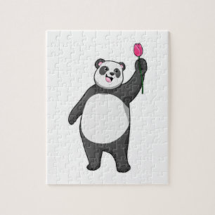 Panda mit Tulip Puzzle