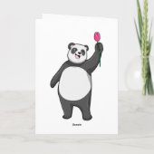 Panda mit Tulpe Karte (Rückseite)