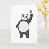 Panda mit Tulpe Karte (Gelbe Blume)