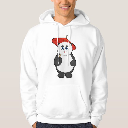 Panda mit Umbrella Hoodie (Vorderseite)