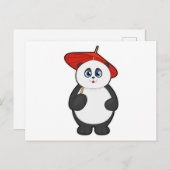 Panda mit Umbrella Postkarte (Vorne/Hinten)