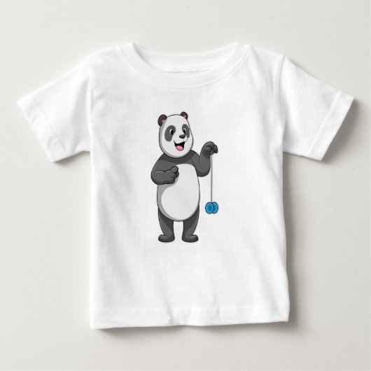 Panda mit Yo-yo Baby T-shirt (Vorderseite)