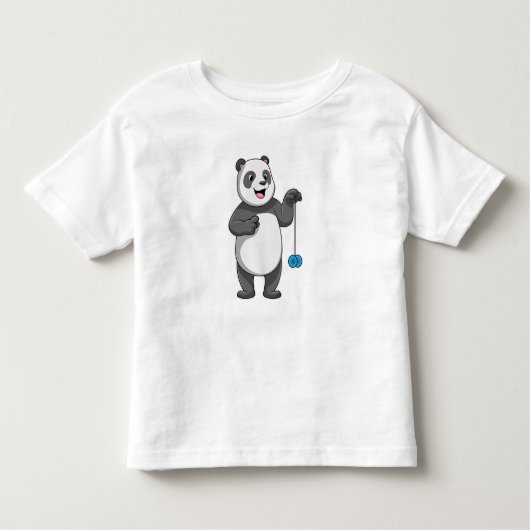 Panda mit Yo-yo Kleinkind T-shirt (Vorderseite)
