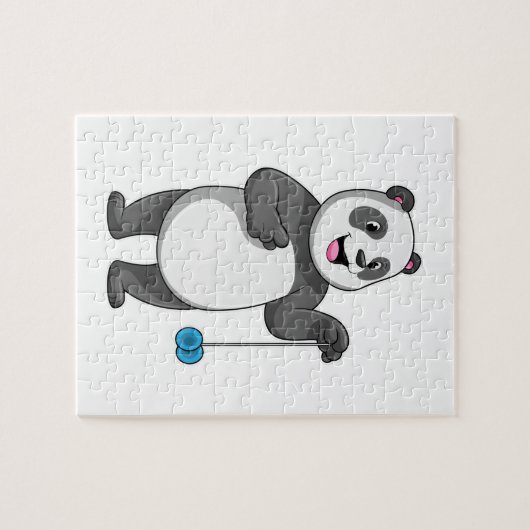 Panda mit Yo-yo Puzzle (Horizontal)