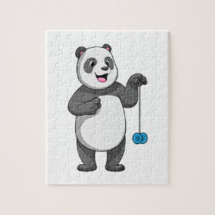 Panda mit Yo-yo Puzzle