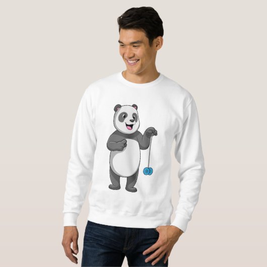Panda mit Yo-yo Sweatshirt (Vorne ganz)