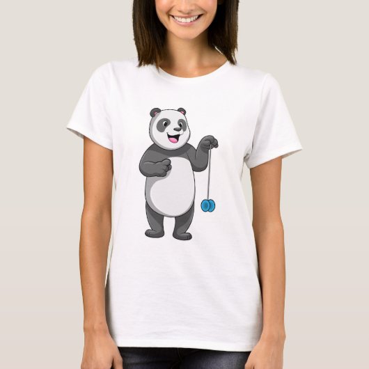 Panda mit Yo-yo T-Shirt (Vorderseite)