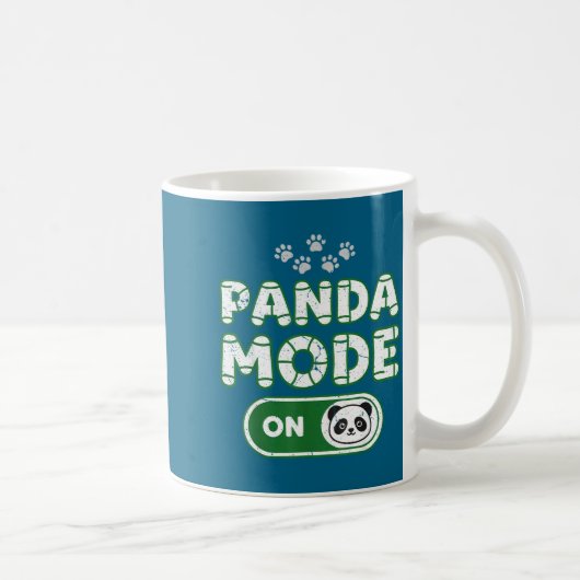 Panda Mode On Funny Animal Bear Lover Owner Costum Kaffeetasse (Rechts)