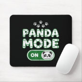 Panda Mode On Funny Animal Bear Lover Owner Costum Mousepad (Mit Mouse)