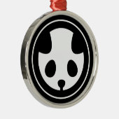Panda mon silbernes ornament (Rechts)