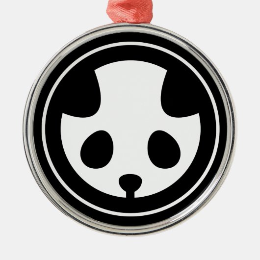 Panda mon silbernes ornament (Vorne)