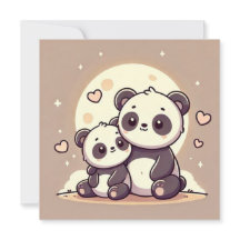Panda-Mond-Liebenskarte
