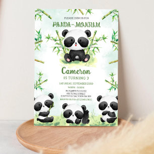 Panda-monium Panda Geburtstagseinladung Einladung