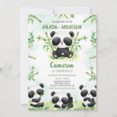Panda-monium Panda Geburtstagseinladung Einladung (Vorderseite)