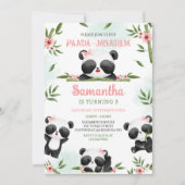 Panda-monium Panda Geburtstagseinladung Einladung (Vorderseite)