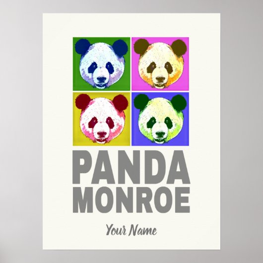 Panda Monroe Bär Pop Art Portrait Poster (Vorne)
