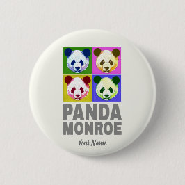Panda Monroe Bear Pop Button