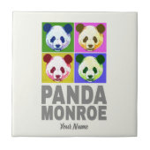 Panda Monroe Bear Pop Fliese (Vorderseite)