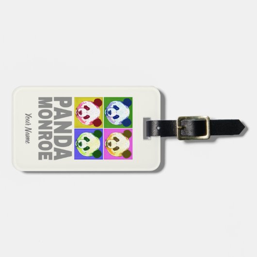 Panda Monroe Bear Pop Gepäckanhänger (Vorderseite horizontal)