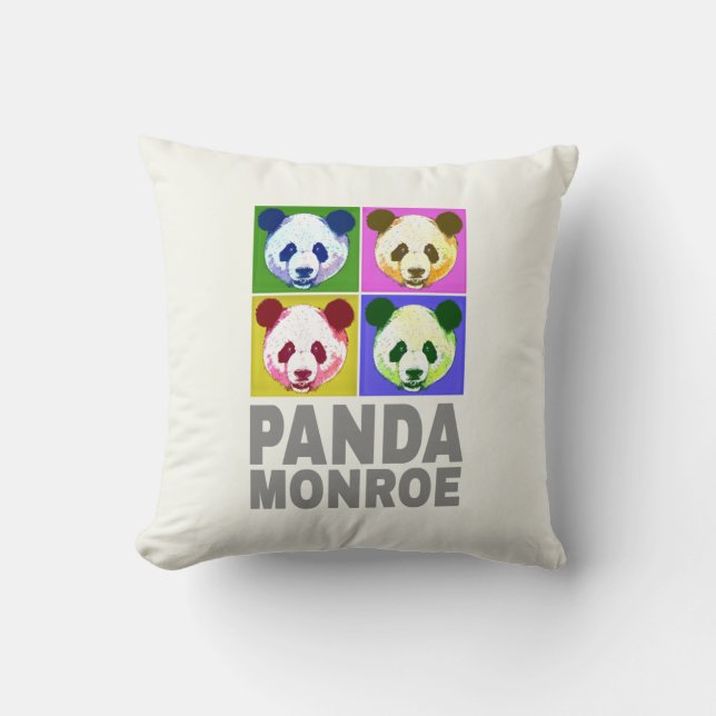 Panda Monroe Bear Pop Kissen (Vorderseite)