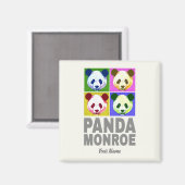 Panda Monroe Bear Pop Magnet (Vorderseite/Rückseite)