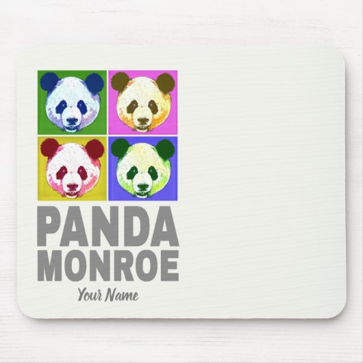 Panda Monroe Bear Pop Mousepad (Vorne)