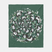 Panda-Monster Fleecedecke (Vorderseite)