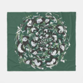Panda-Monster Fleecedecke (Vorderseite (Horizontal))