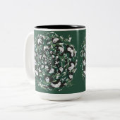 Panda-Monster Zweifarbige Tasse (Vorderseite Links)