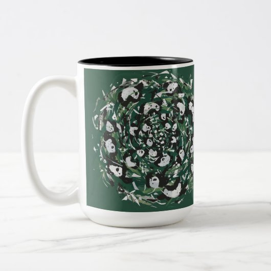 Panda-Monster Zweifarbige Tasse (Links)