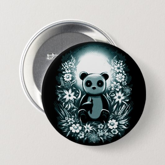 Panda Moon Button (Vorne & Hinten)