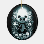 Panda Moon Keramik Ornament (Links)