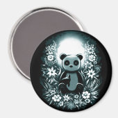 Panda Moon Magnet (Vorderseite/Rückseite)