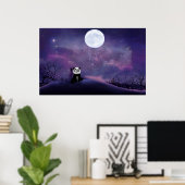 Panda Moon Poster (Heimbüro)