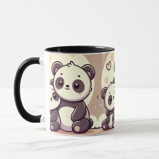 Panda Moonlight Liebe Tasse (Links)