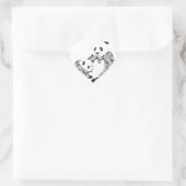 Panda Mother & Baby Cub Herz-Aufkleber (Tasche)