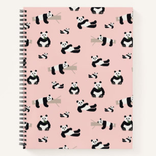 Panda-Motiv Spiralblock 21,6 cm x 28 cm Notizblock