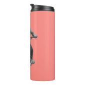 Panda Motorcyle Reiter Thermosbecher (Nach rechts gedreht)