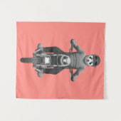 Panda Motorcyle Reiter Wandteppich (Vorderseite (Horizontal))