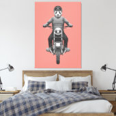 Panda Motorcyle Rider Leinwanddruck (Insitu (Schlafzimmer))