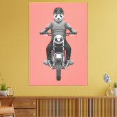 Panda Motorcyle Rider Leinwanddruck (Insitu (Wohnzimmer))