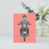 Panda Motorcyle Rider Postkarte (Stehend Vorderseite)