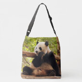 Panda Multiprint Cross Body Bag Tragetaschen Mit Langen Trägern (Rückseite)